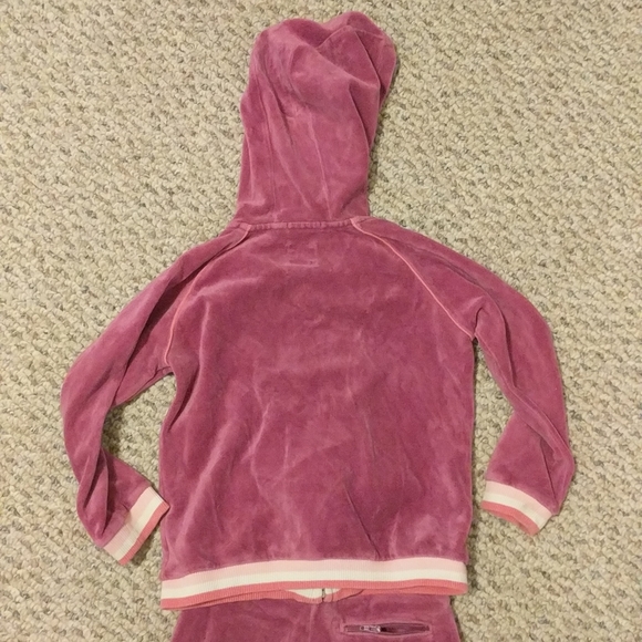 GAP lavender velour girls 4/5 track suit w/pockets - Picture 8 of 13